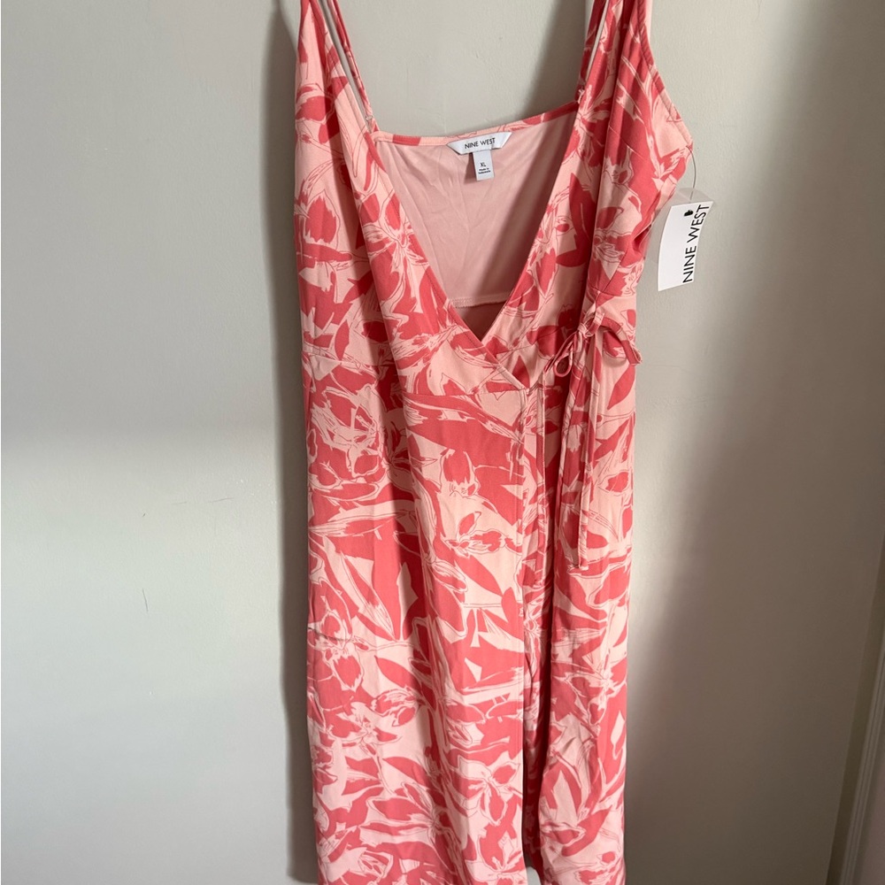 Nine West NEW XL Dress Pink Floral Dress